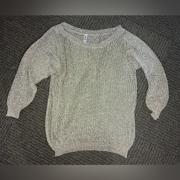 Pebby Forevee Off the shoulder Side Slit Mesh Top - Picture 1 of 3